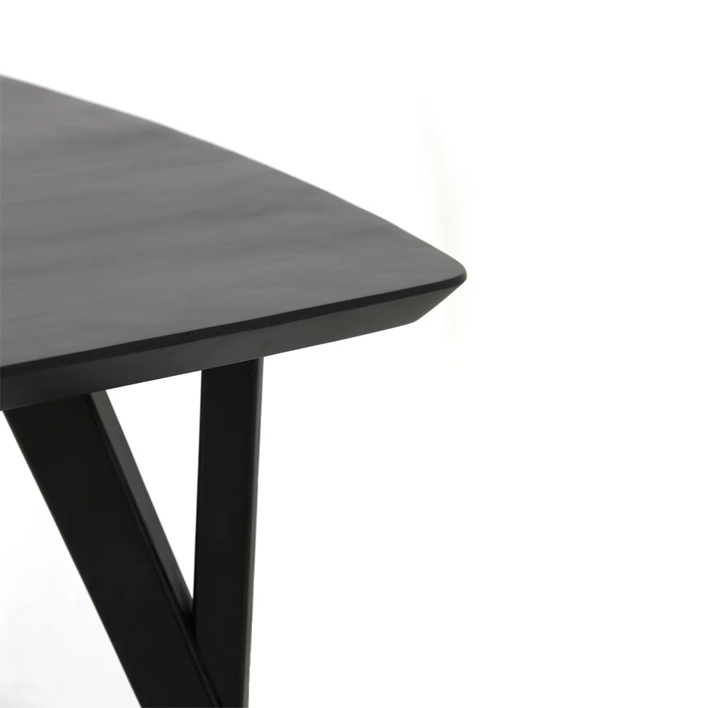 Light & Living Quenza Dining Table in Matt Black Acacia Wood – 220cm - Image 4