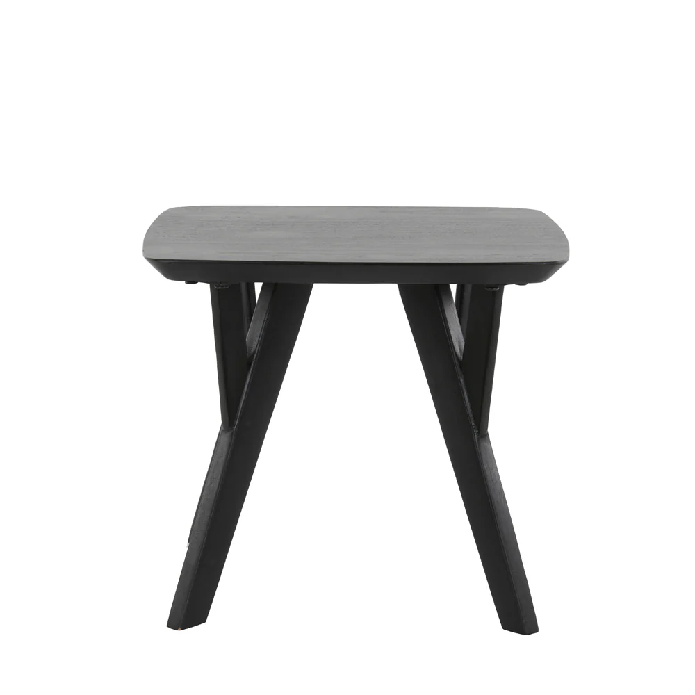 Light & Living Quenza Side Table in Black Acacia Wood – Large