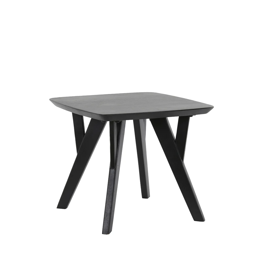Light & Living Quenza Side Table in Black Acacia Wood – Large - Image 2