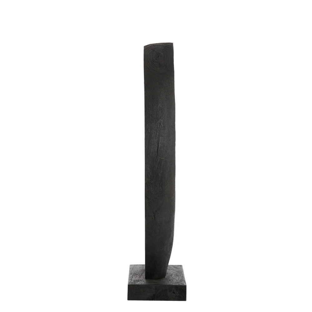 Light & Living Randa Sculpture in Matt Black Wood – Excess Stock - Image 3