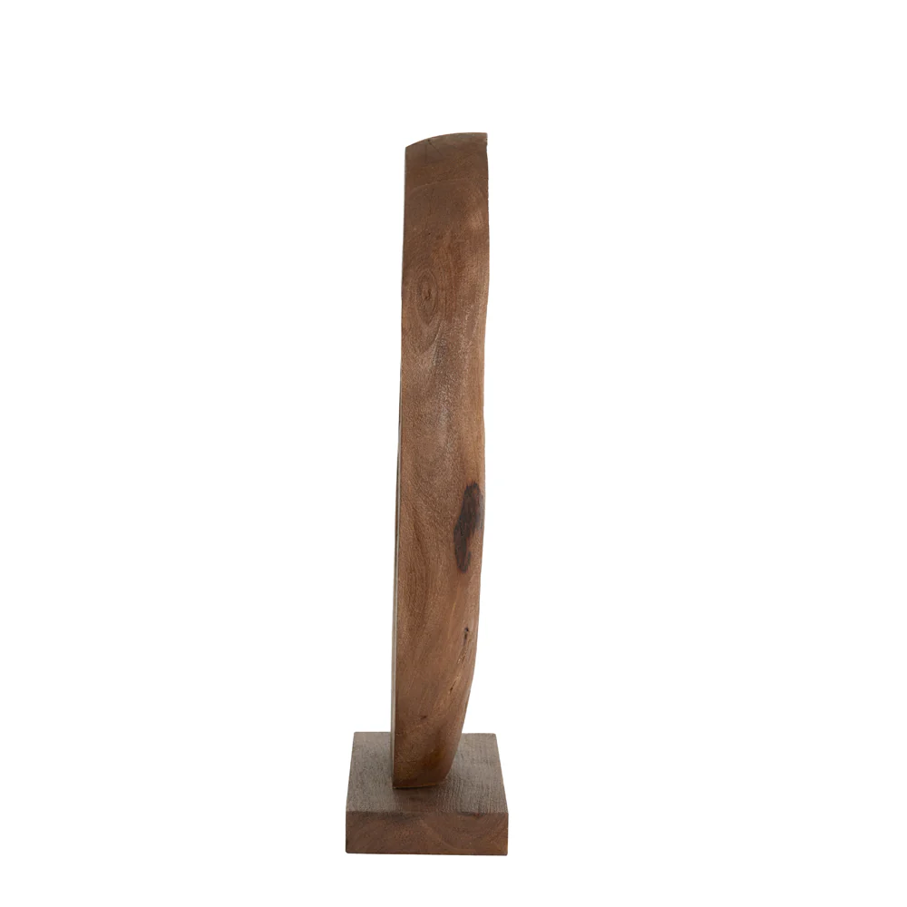Light & Living Randa Sculpture in Matt Brown Wood - Image 3