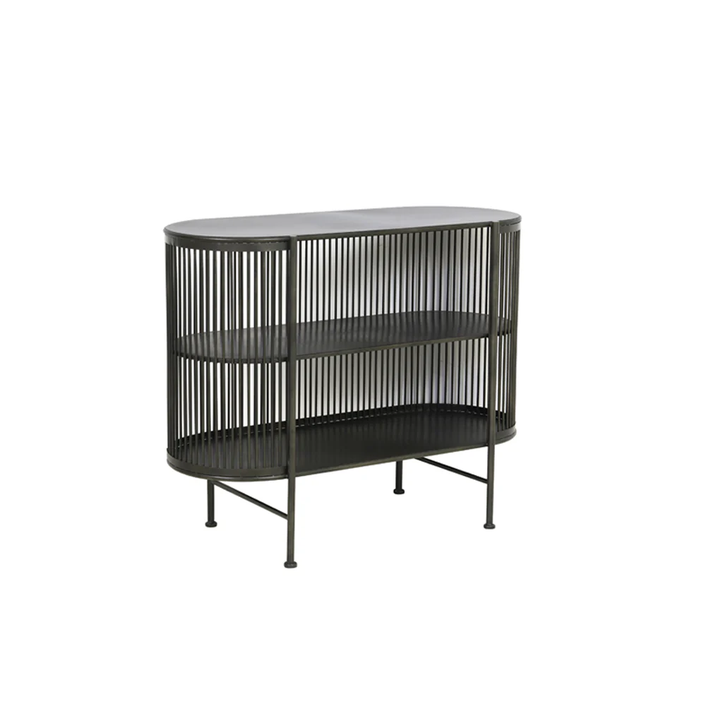 Light & Living Yinthe Open Cabinet in Black Metal - Image 2