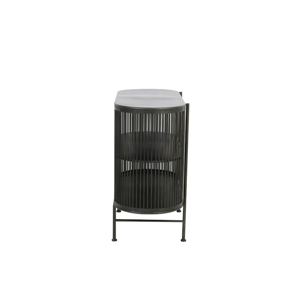 Light & Living Yinthe Open Cabinet in Black Metal - Image 3