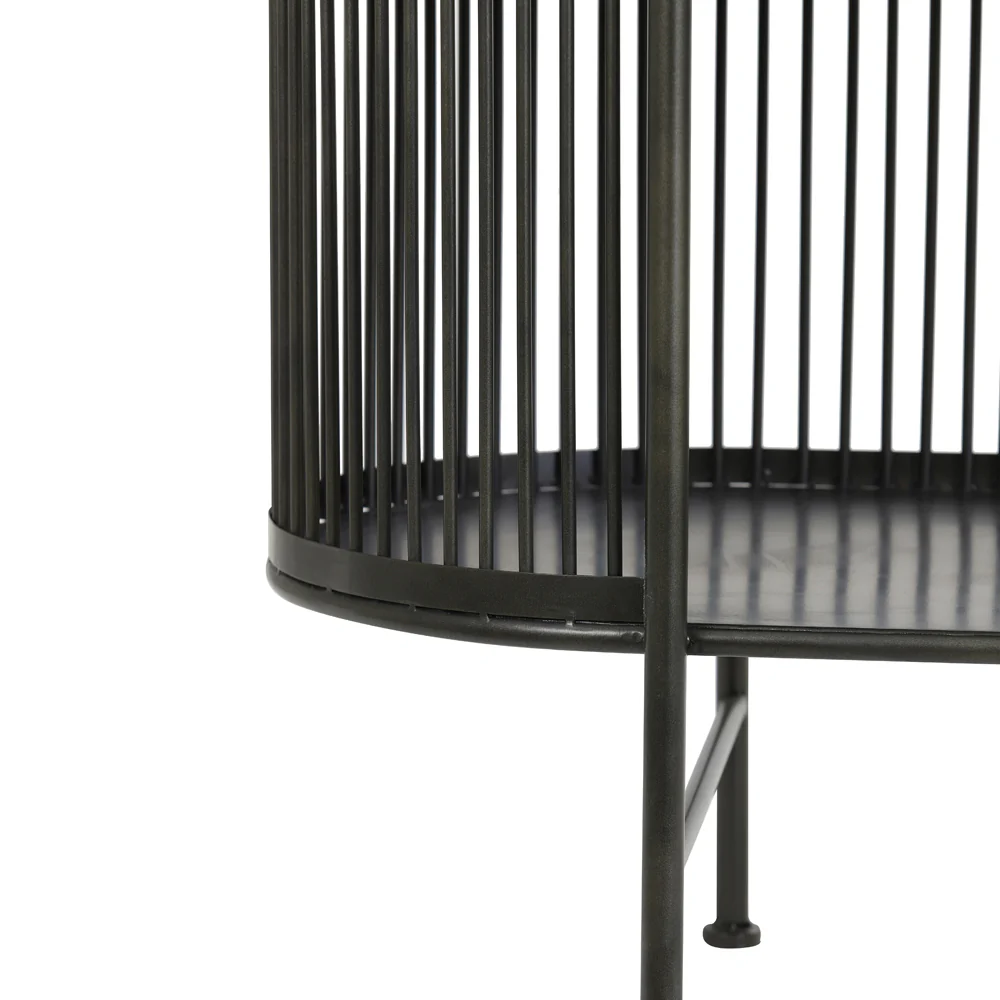 Light & Living Yinthe Open Cabinet in Black Metal - Image 4