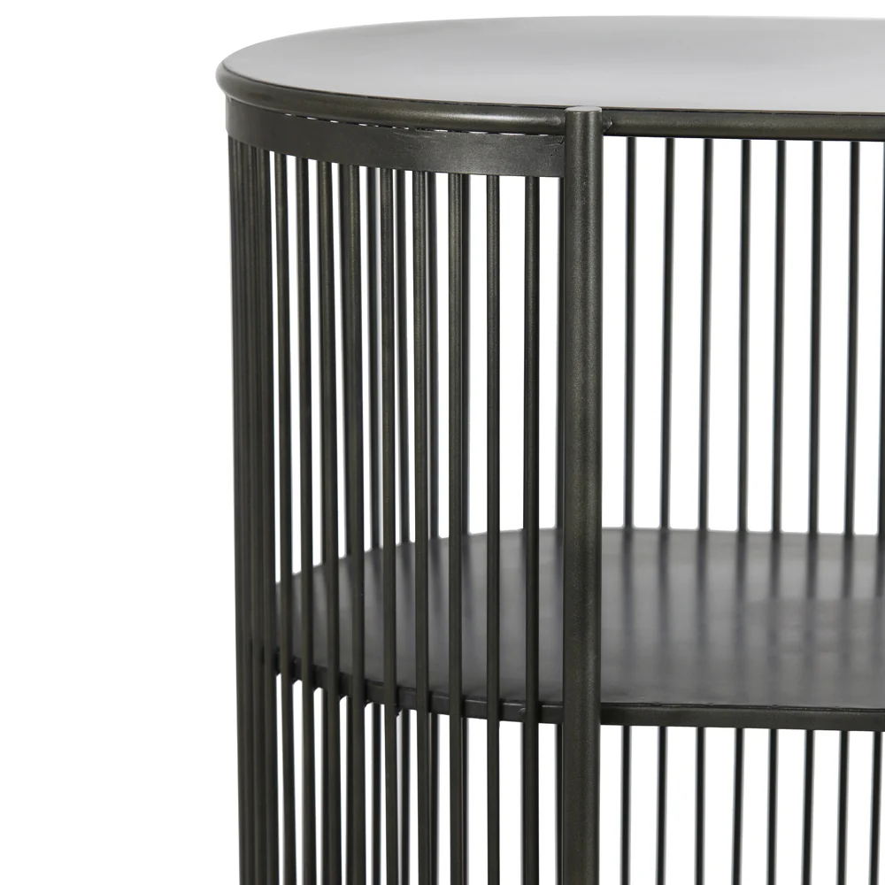 Light & Living Yinthe Open Cabinet in Black Metal - Image 5