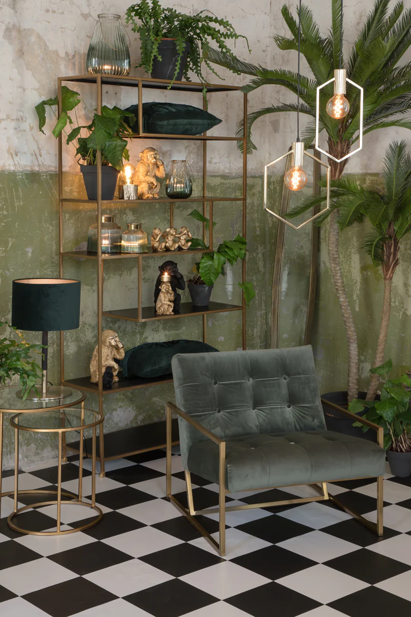 Light & Living Ylaya Shelving Cabinet in Antique Gold - Image 3
