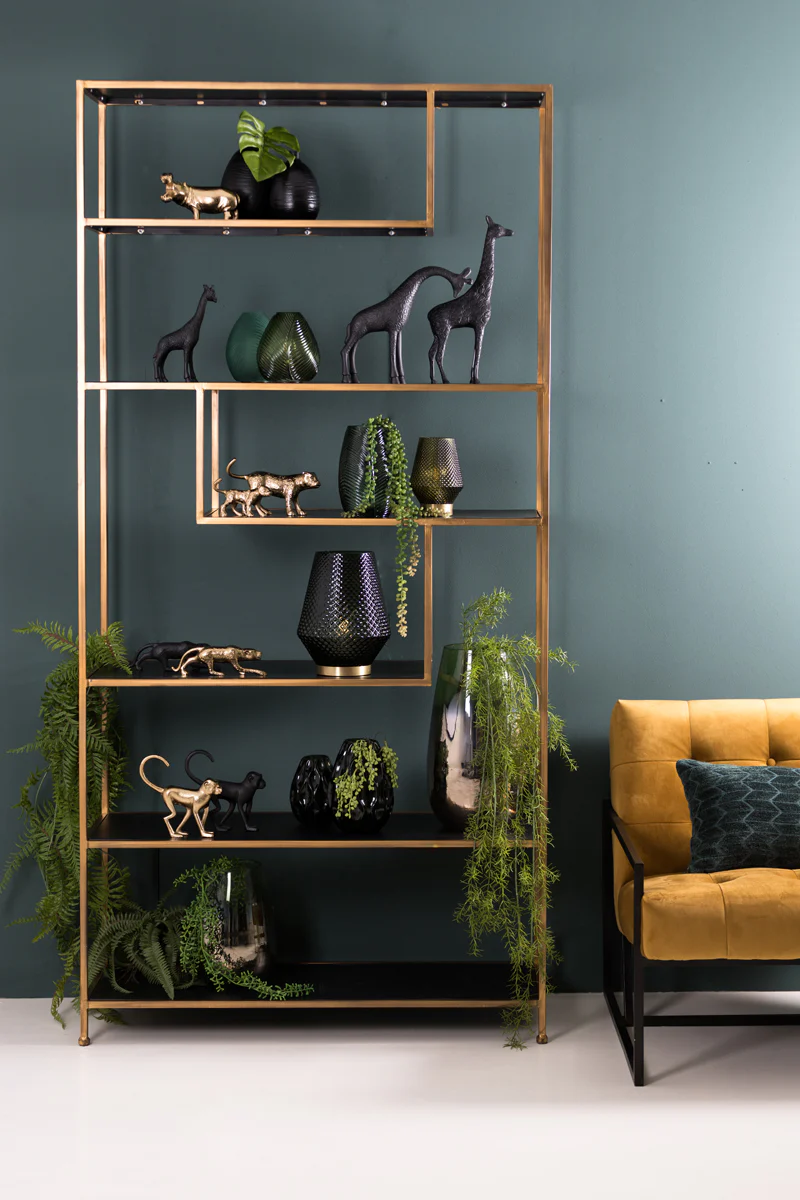 Light & Living Ylaya Shelving Cabinet in Antique Gold - Image 4