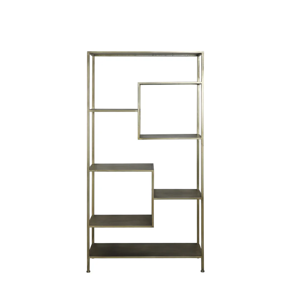 Light & Living Yvana Open Cabinet in Antique Gold
