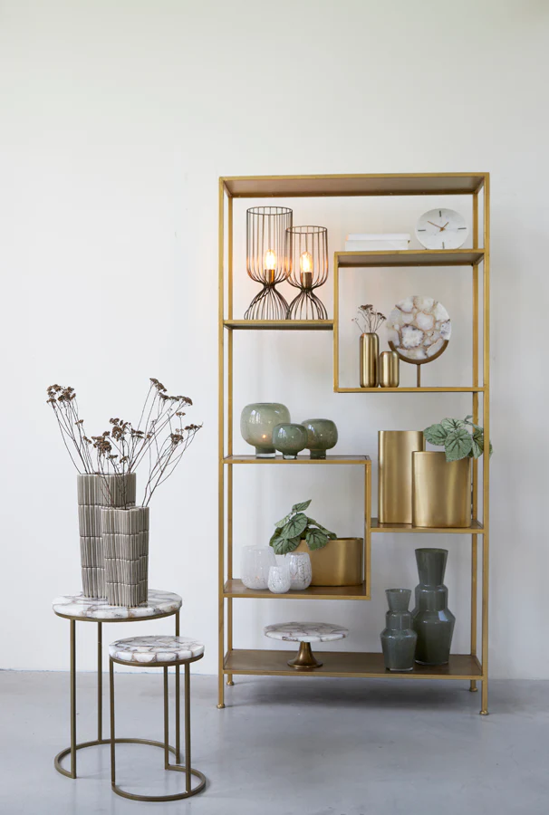 Light & Living Yvana Open Cabinet in Antique Gold - Image 10