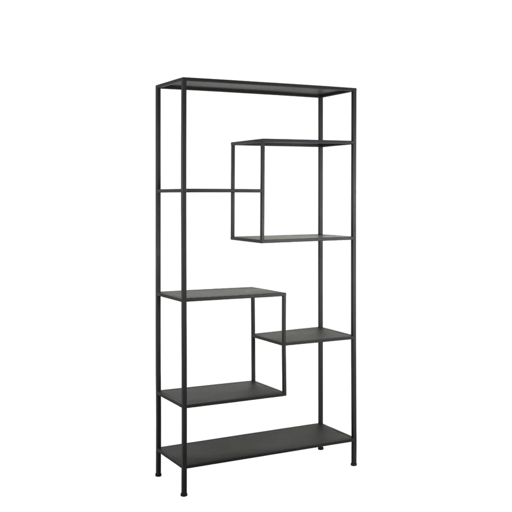 Light & Living Yvana Open Cabinet in Matt Black - Image 2