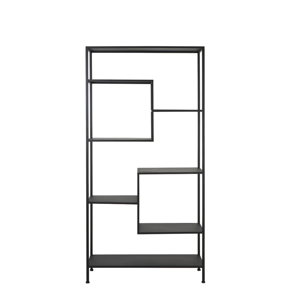 Light & Living Yvana Open Cabinet in Matt Black - Image 3