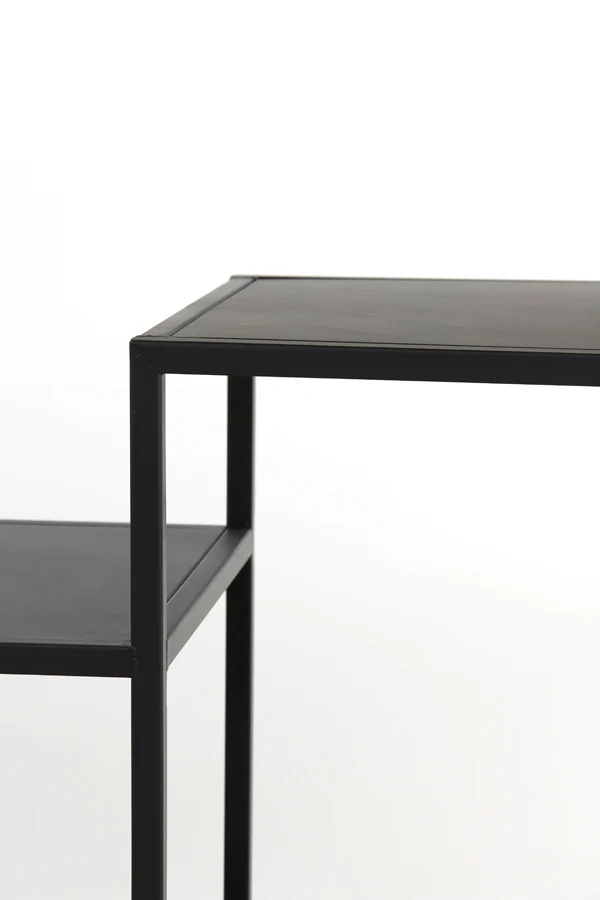 Light & Living Yvana Open Cabinet in Matt Black - Image 5