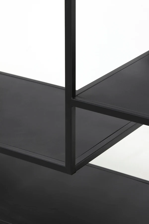 Light & Living Yvana Open Cabinet in Matt Black - Image 6