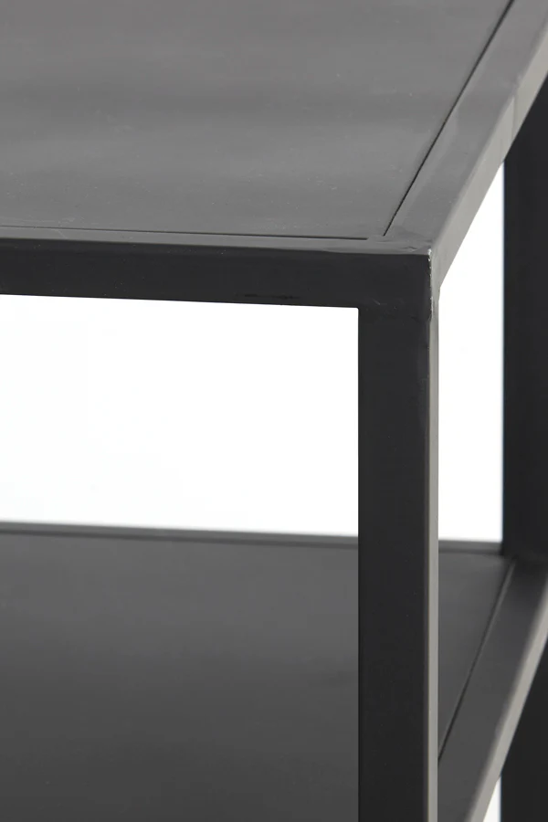 Light & Living Yvana Open Cabinet in Matt Black - Image 7