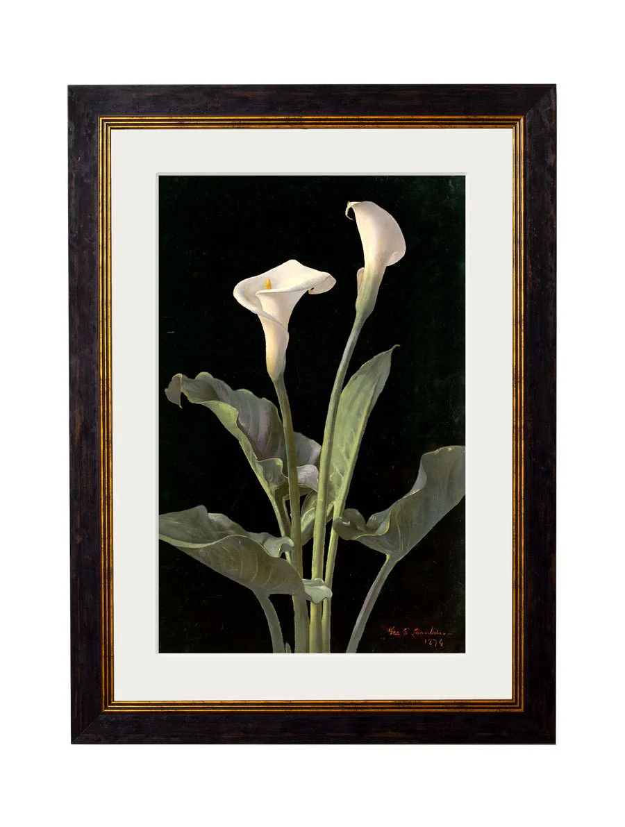 Lilies by George Cochran Lambdin – Oxford Slim Framed Print - Image 2