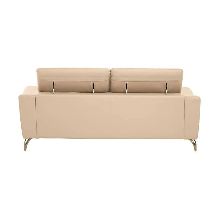Lincoln 3-Seater Sofa – Beige Leather - Image 5