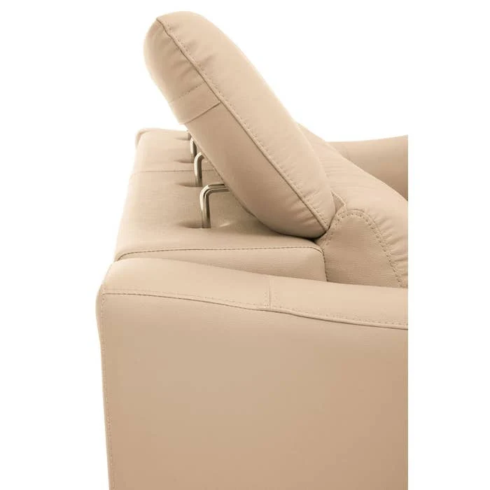 Lincoln 3-Seater Sofa – Beige Leather - Image 7