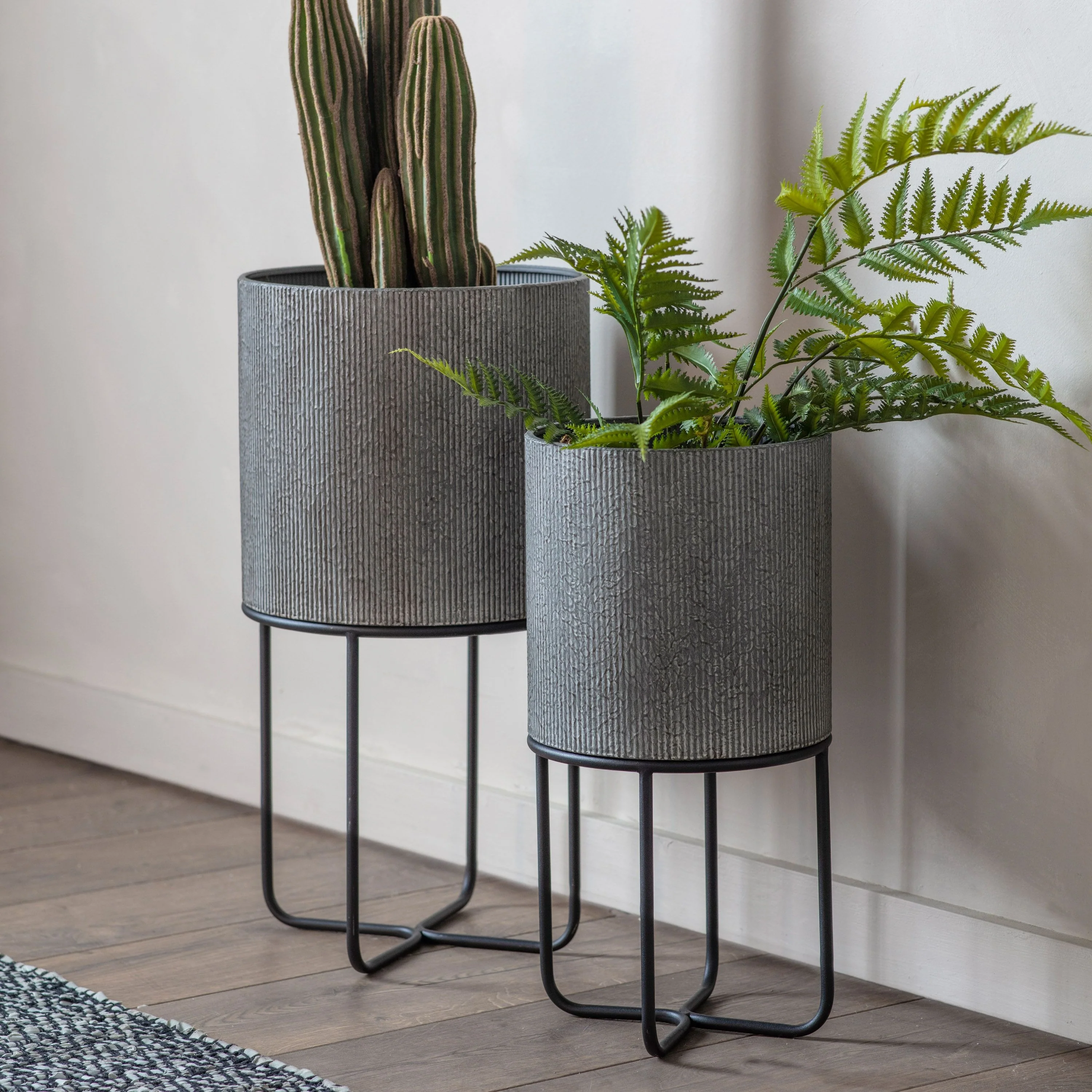 Linea Planter – Set of 2 – Grey - Image 2