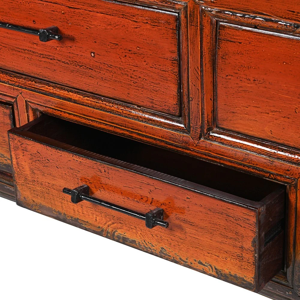 Lingbao Cabinet with Burnt Orange Finish - Image 2