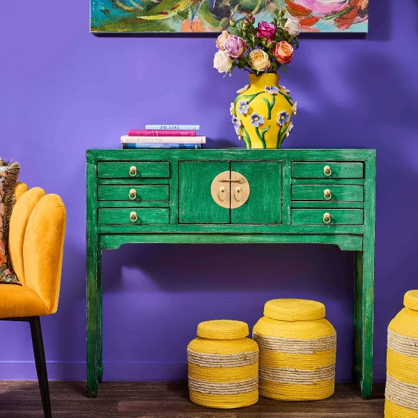 Lingbao Console Table – Vintage Green - Image 2
