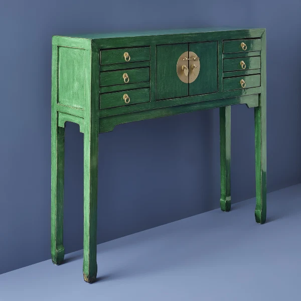 Lingbao Console Table – Vintage Green - Image 3