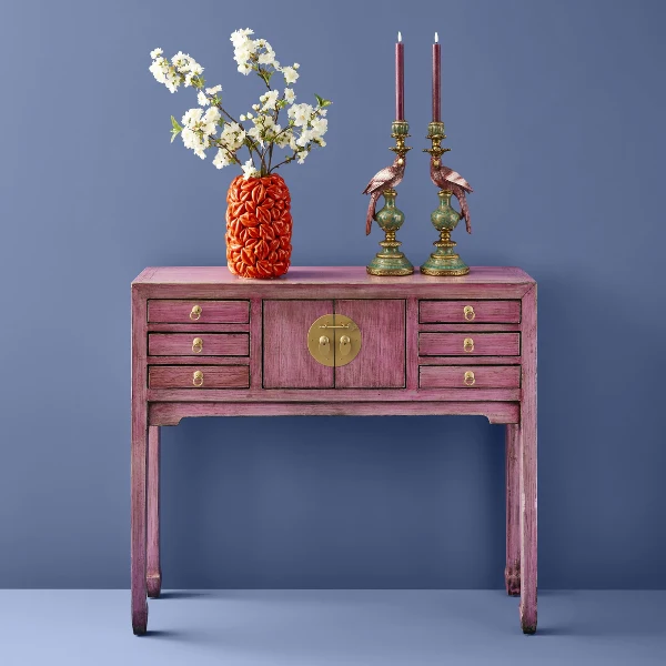 Lingbao Console Table – Vintage Pink - Image 4