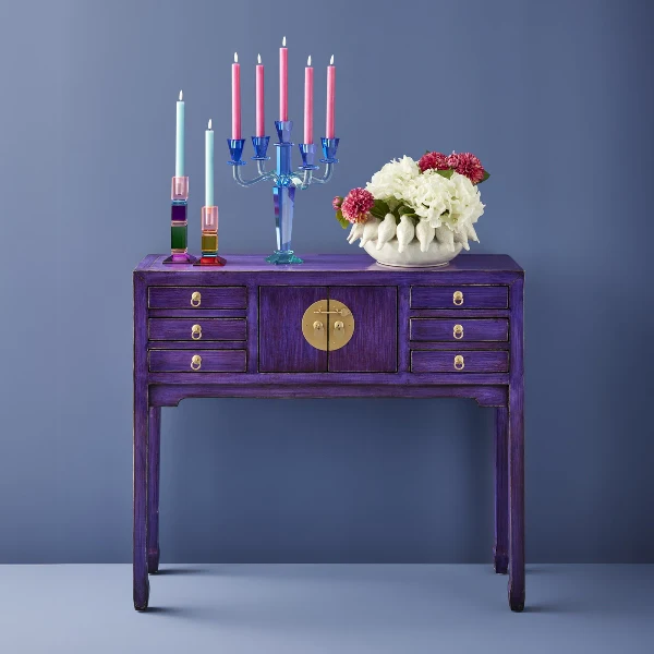 Lingbao Console Table – Vintage Purple - Image 2