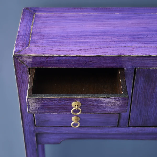 Lingbao Console Table – Vintage Purple - Image 3