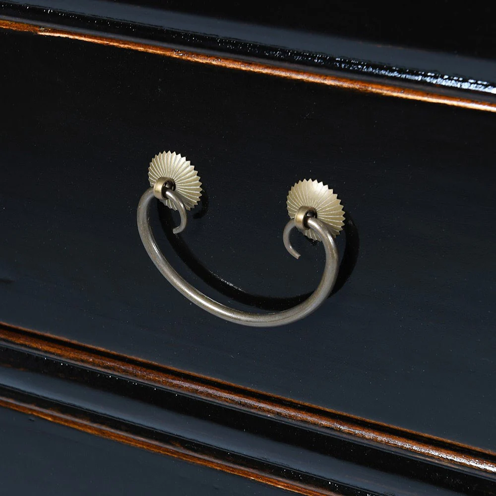 Lingbao Midnight Black Cabinet with 9 Drawers in Pine Wood - Image 3