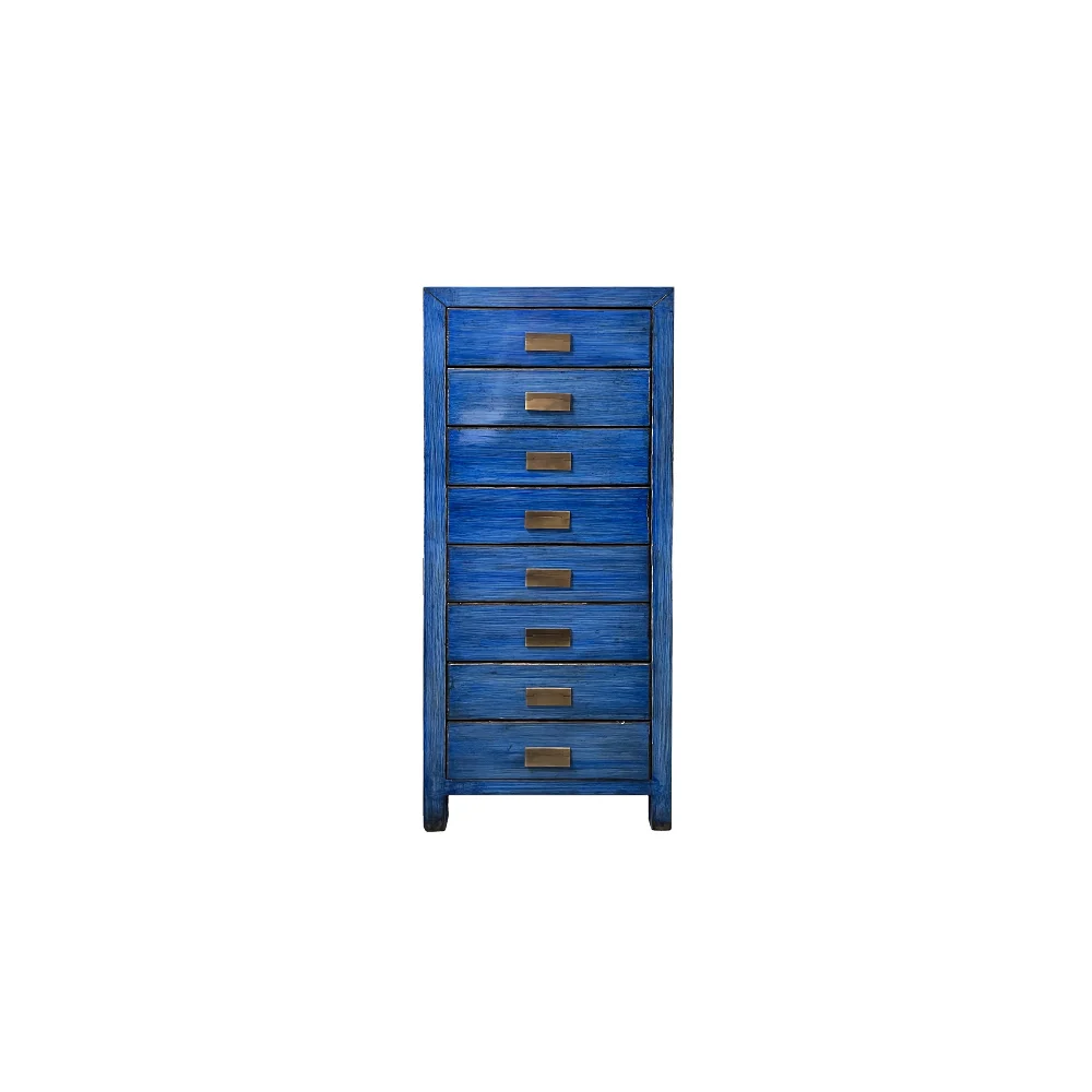 Lingbao Tall Chest of Drawers – Blue