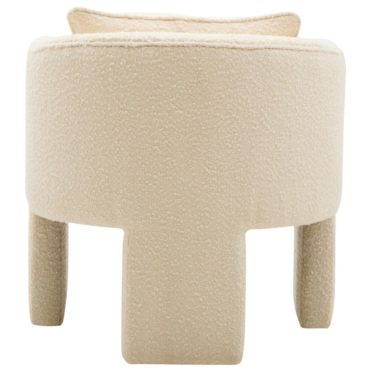 Lira Curved Armchair – Ivory Boucle - Image 3