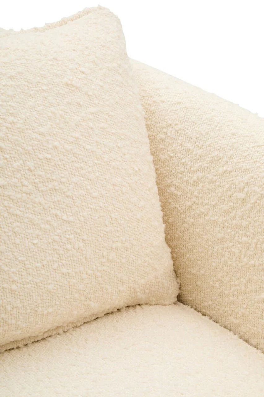 Lira Curved Armchair – Ivory Boucle - Image 7