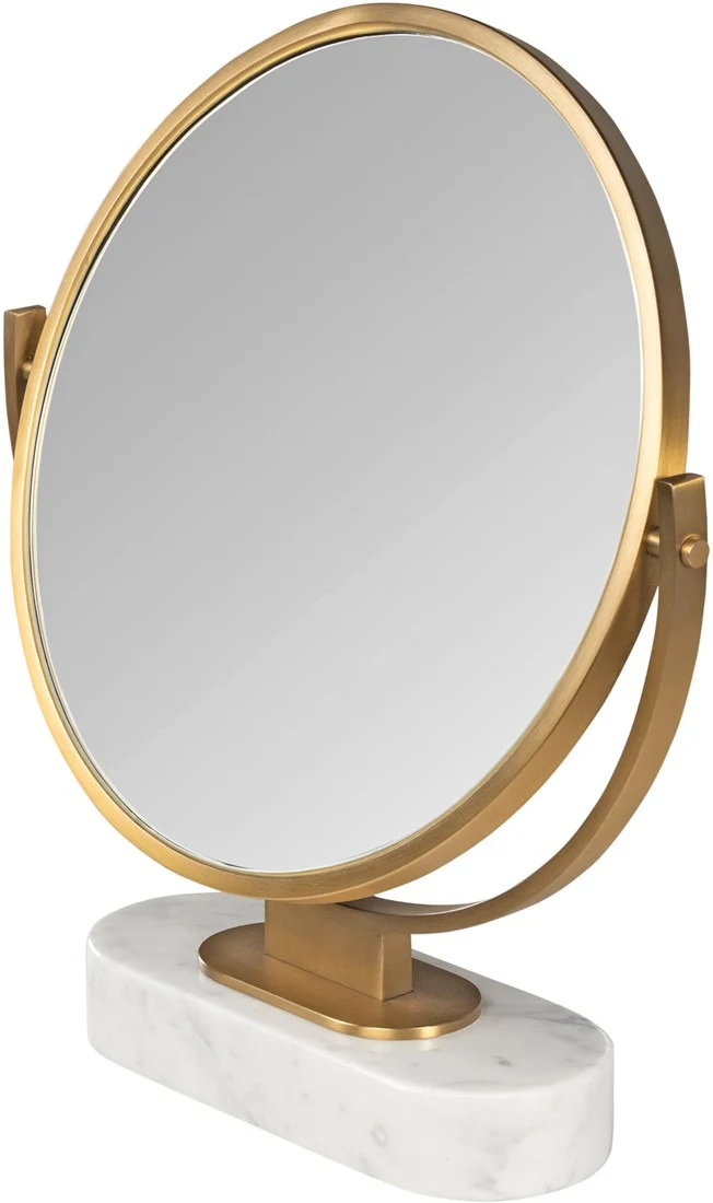 Livia Large Dressing Table Mirror – Brushed Gold - Image 2