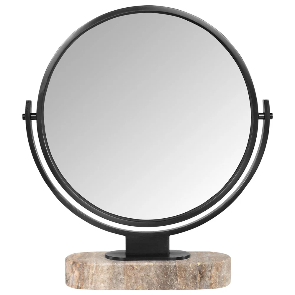Livia Large Dressing Table Mirror – Brushed Black Chrome
