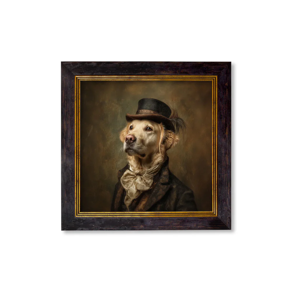 Lord Goldpaw - Gentleman Golden Labrador – Oxford Square Frame