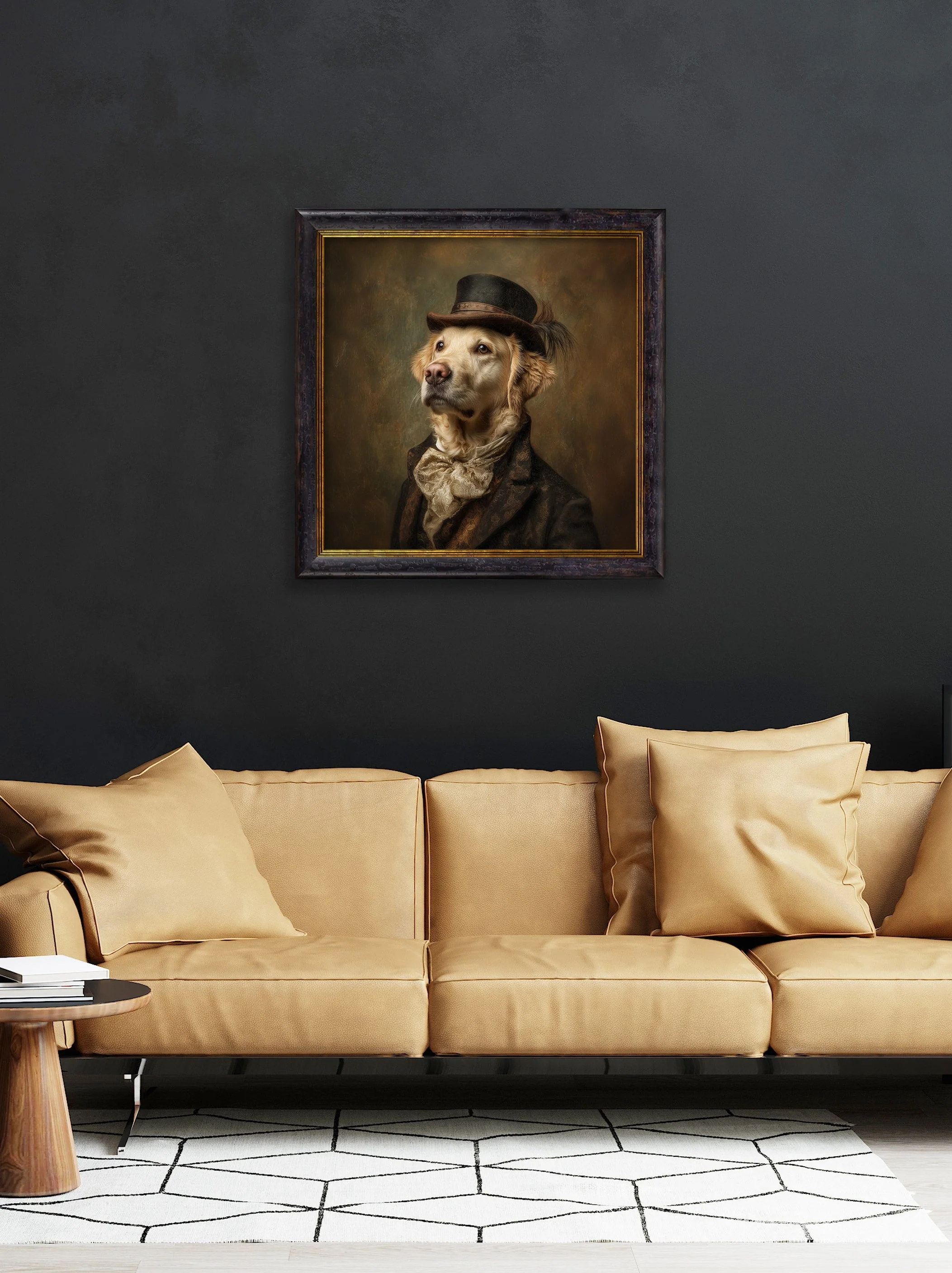 Lord Goldpaw - Gentleman Golden Labrador – Oxford Square Frame - Image 4
