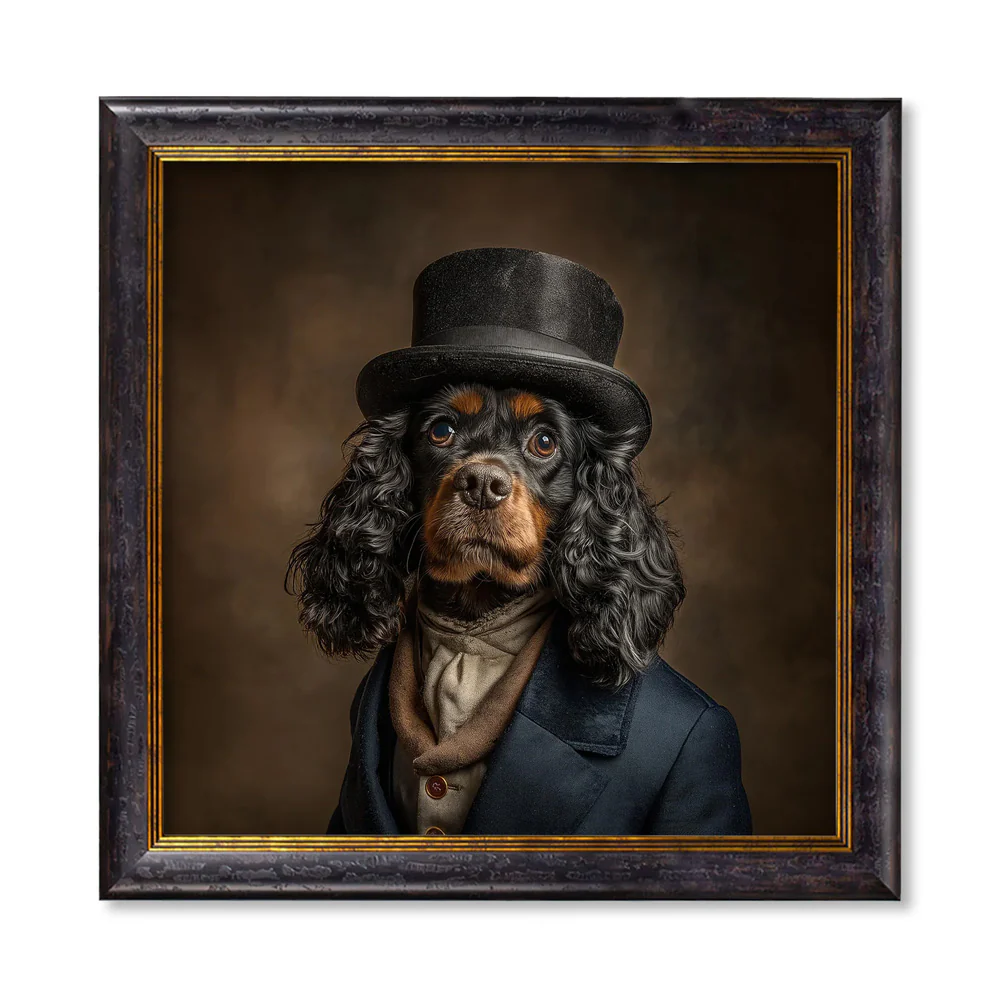 Lord Longears – Gentleman Cocker Spaniel – Oxford Square Frame - Image 2
