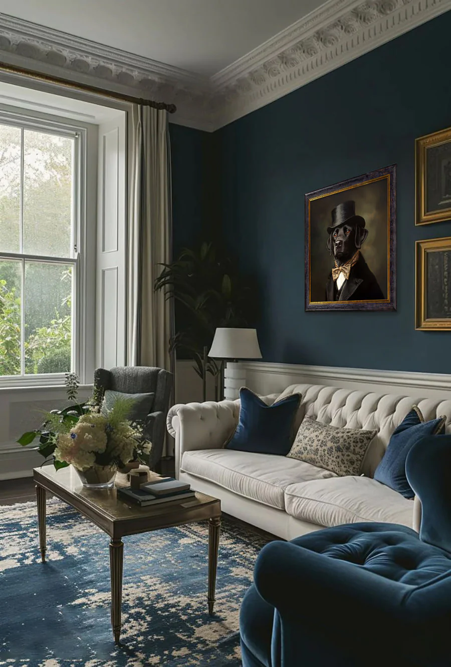 Lord Wagsalot - Gentleman Black Labrador – Oxford Square Frame - Image 3