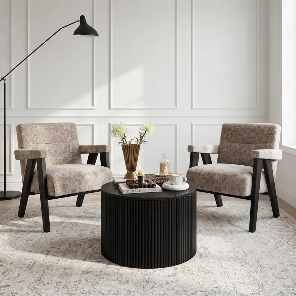 LPD Home Abel Chair – Tuscan & Black - Image 2