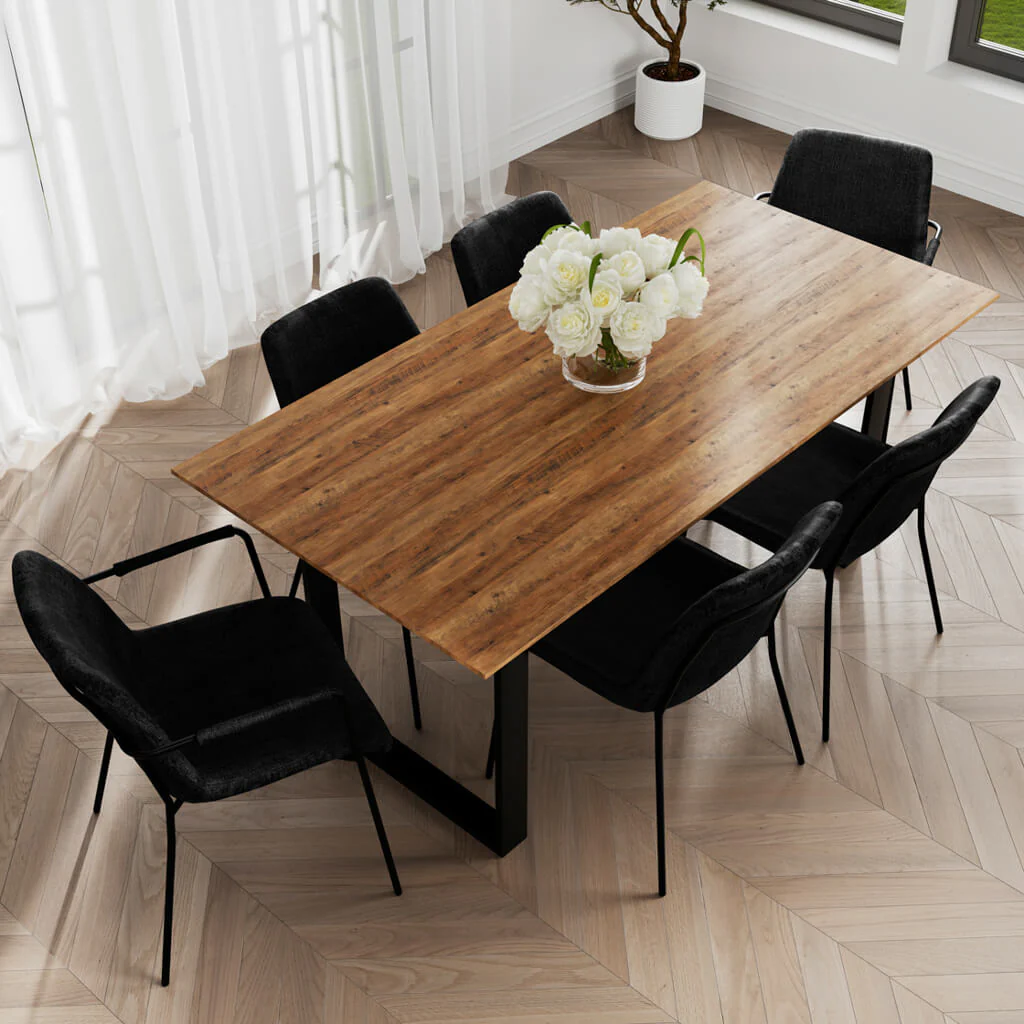 LPD Home Antibes Dining Table – Russet & Black - Image 5