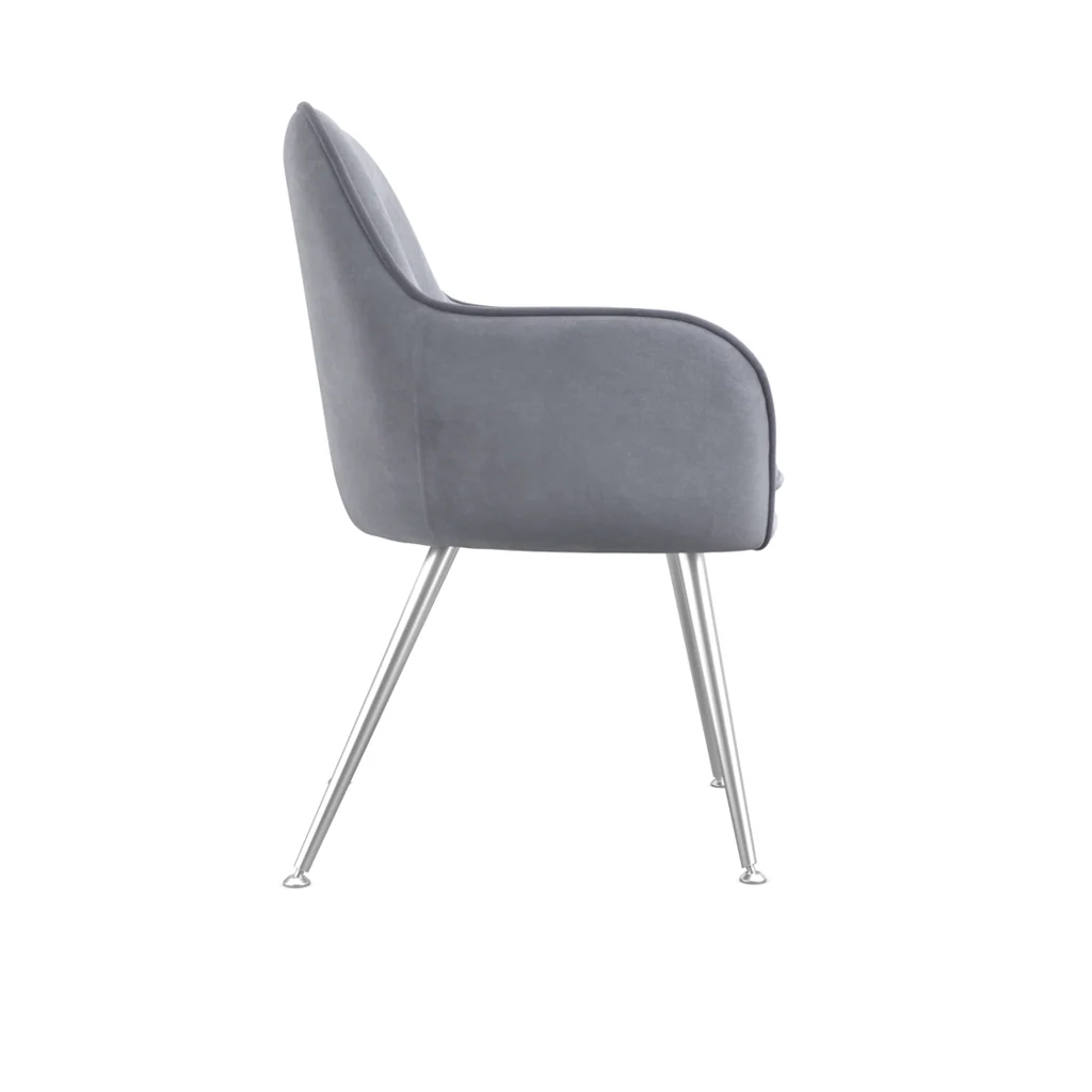LPD Home Tara Dining Chair – Grey – Set of 2 - Image 3