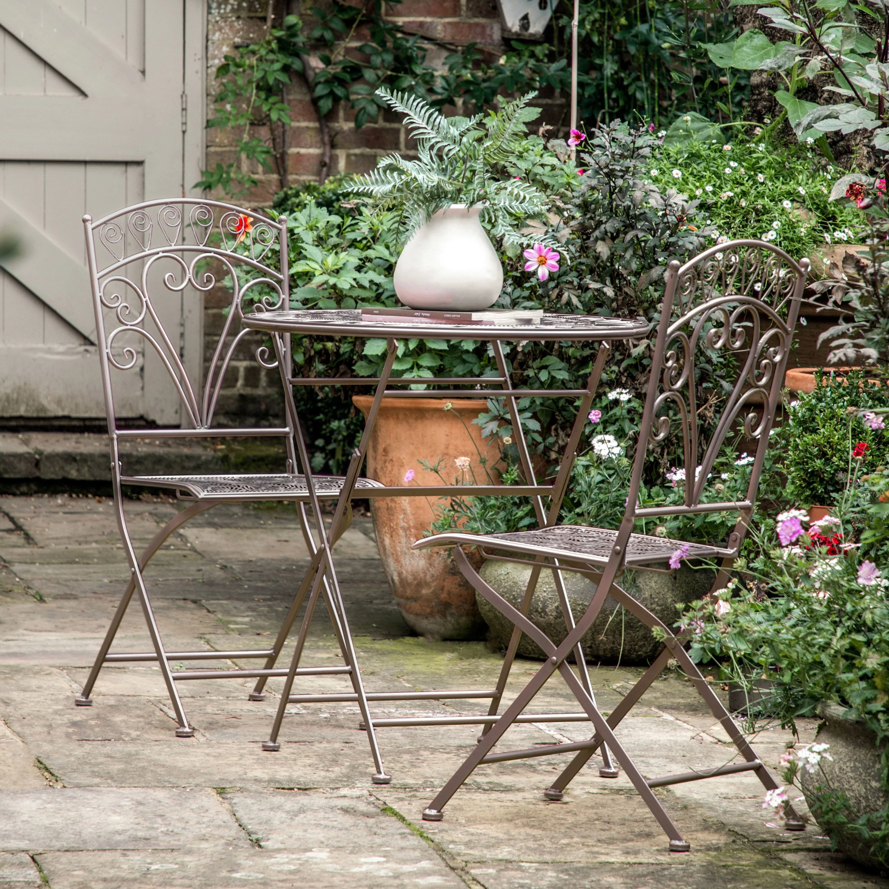 Luanna 2 Seater Bistro Set – Metal Patina - Image 3
