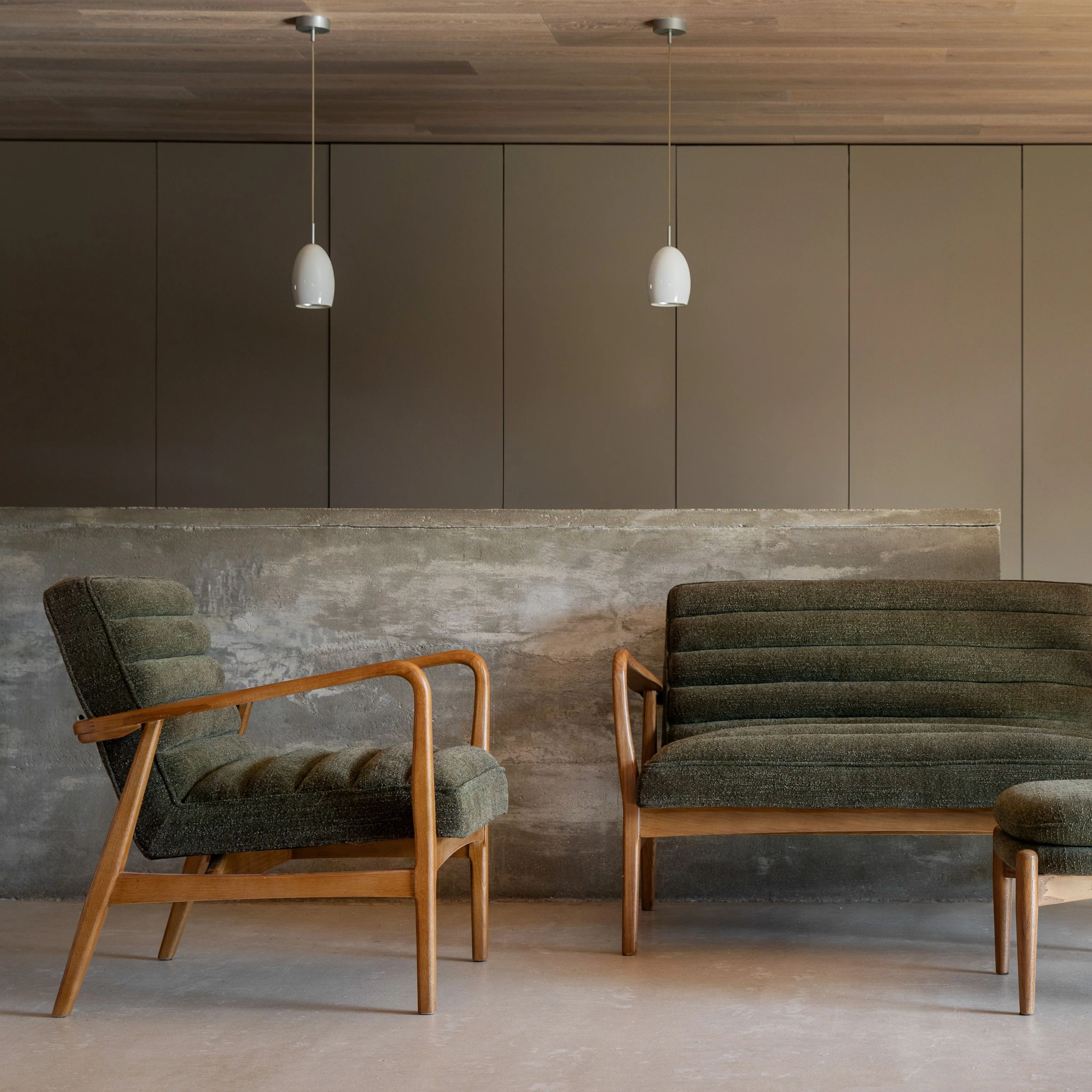 Luella Armchair – Green Boucle - Image 10
