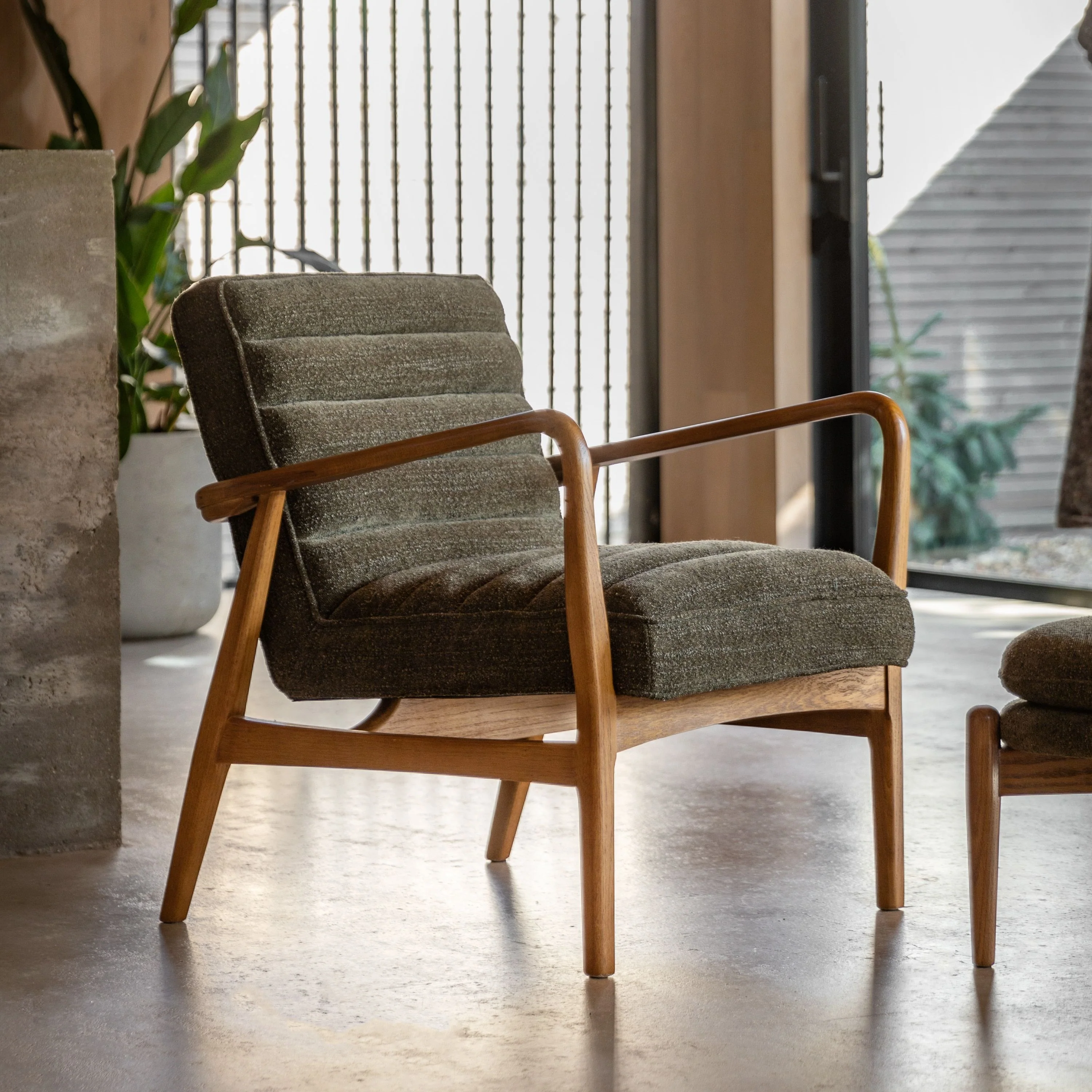Luella Armchair – Green Boucle - Image 9