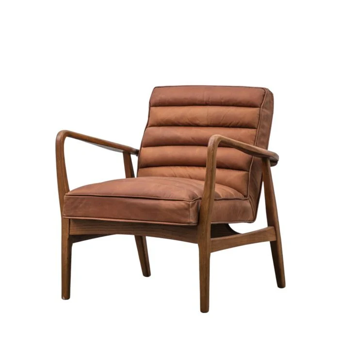Luella Armchair – Vintage Brown - Image 2