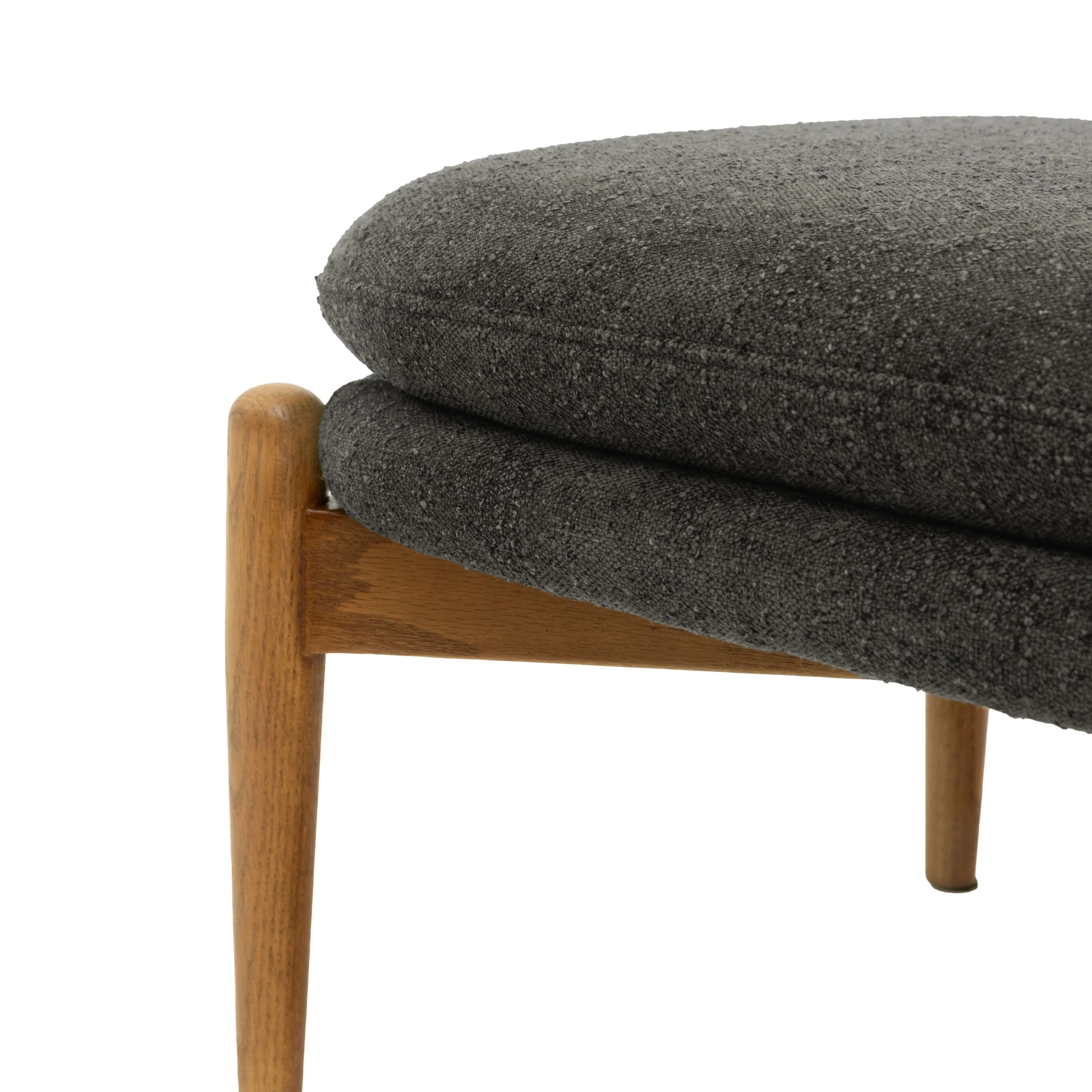 Luella Footstool – Charcoal Boucle - Image 2