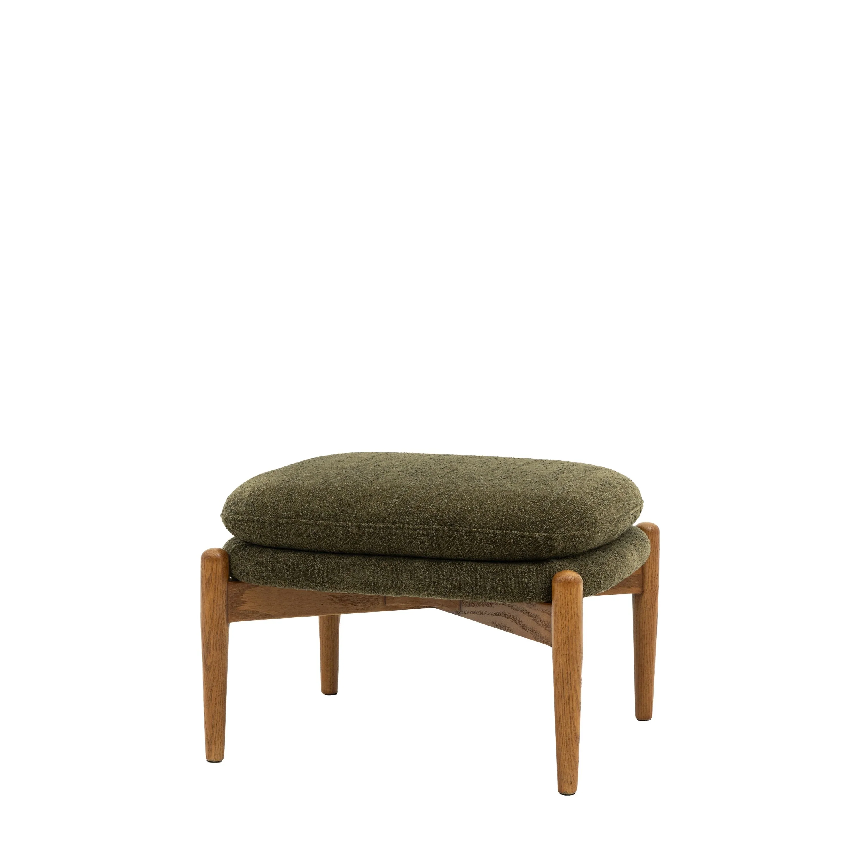 Luella Footstool – Green Boucle - Image 2