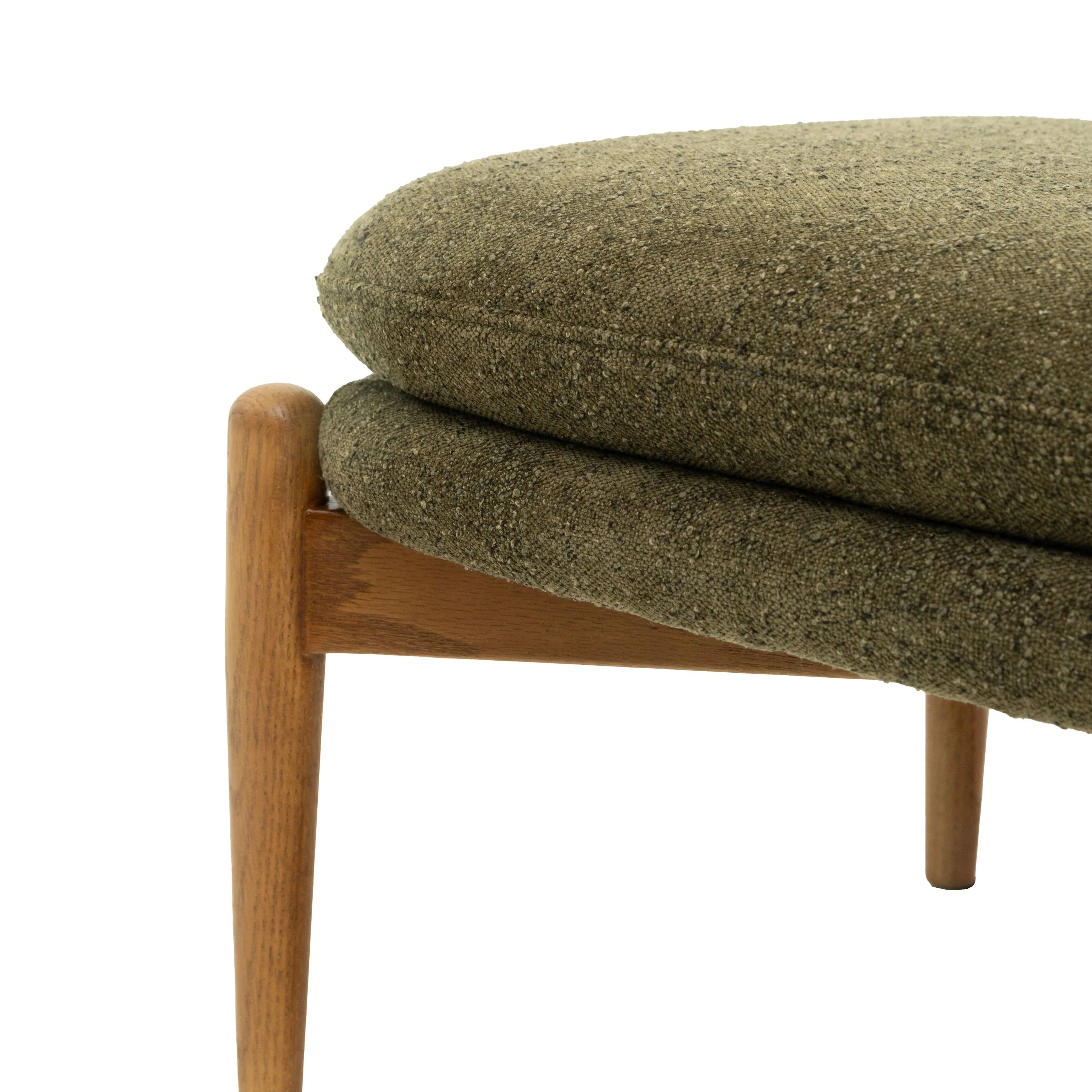 Luella Footstool – Green Boucle - Image 5