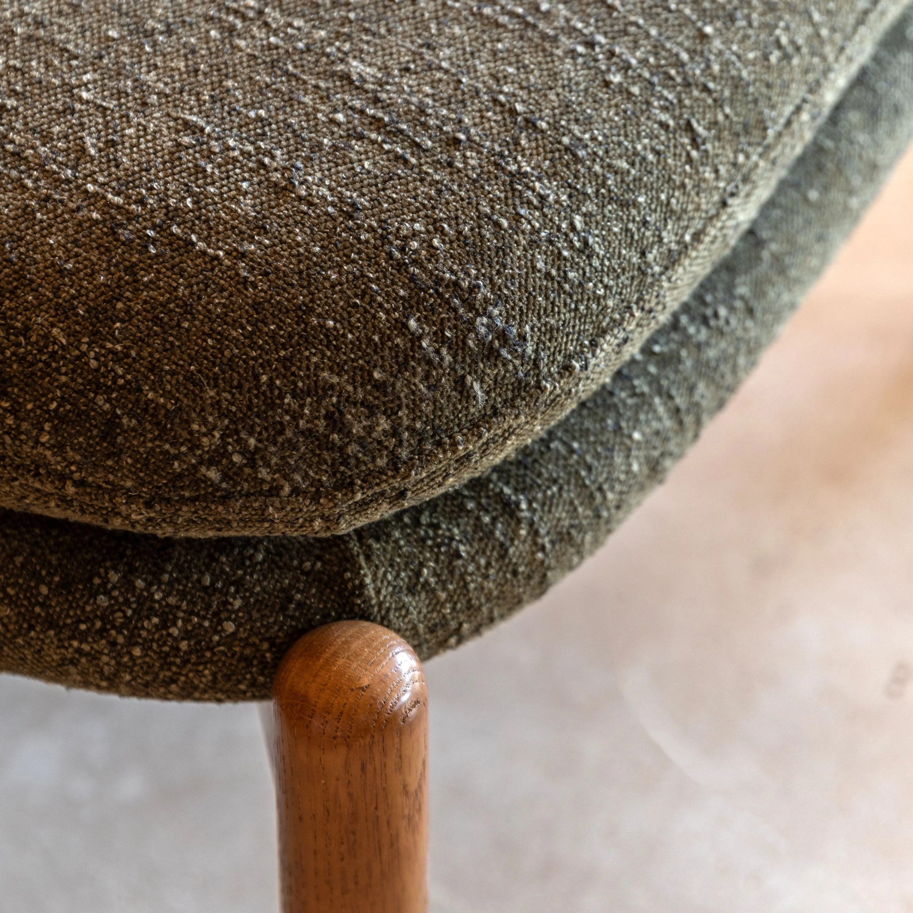 Luella Footstool – Green Boucle - Image 6