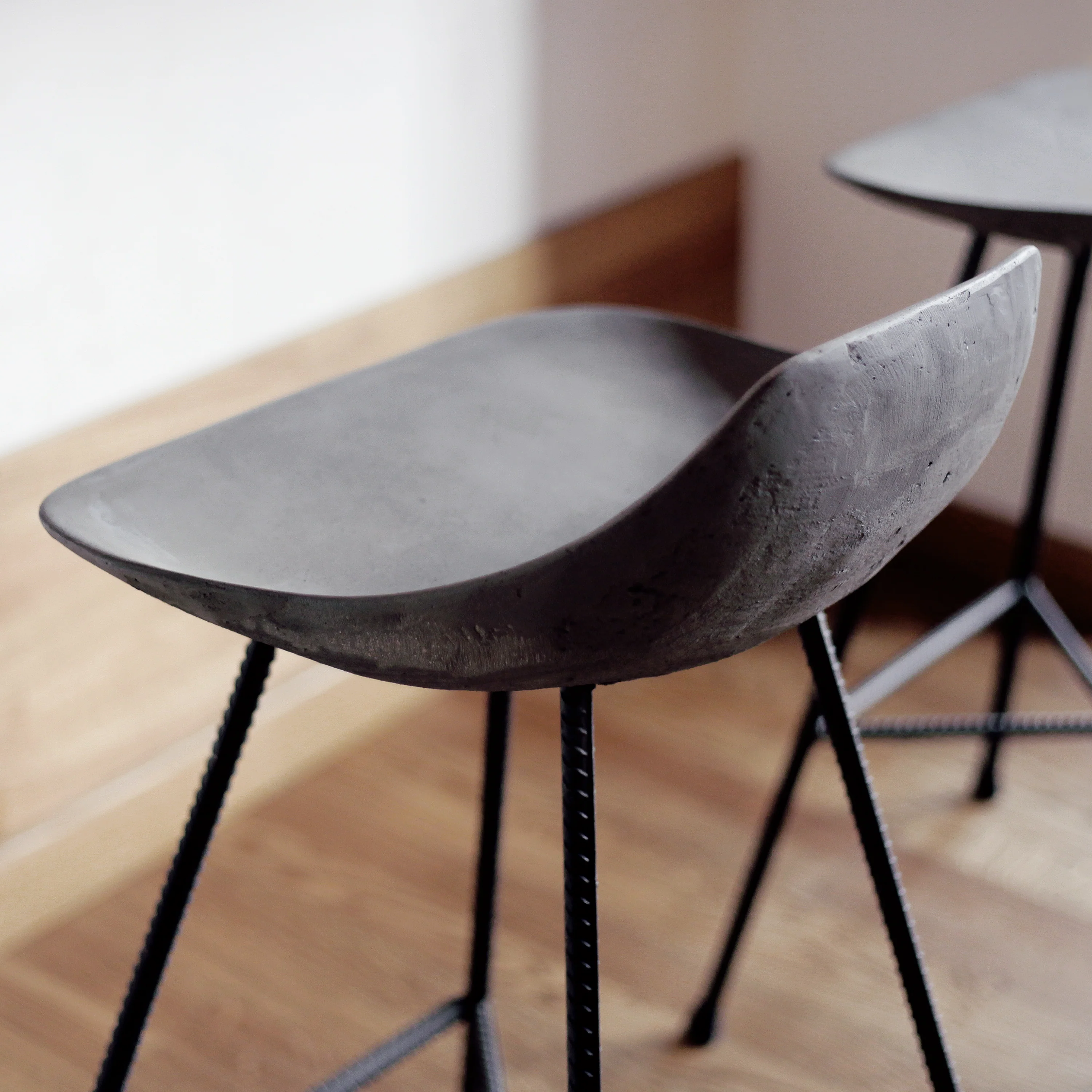 Lyon Beton Hauteville Bar Chair with Concrete Seat – Small - Image 6
